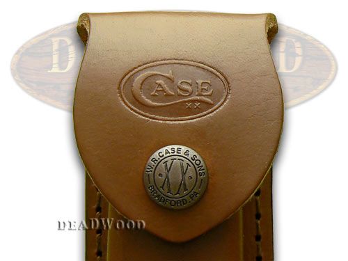 Case & Sons Stamped Logo Trapper Genuine Leather Snap Sheath 00980 W.R 