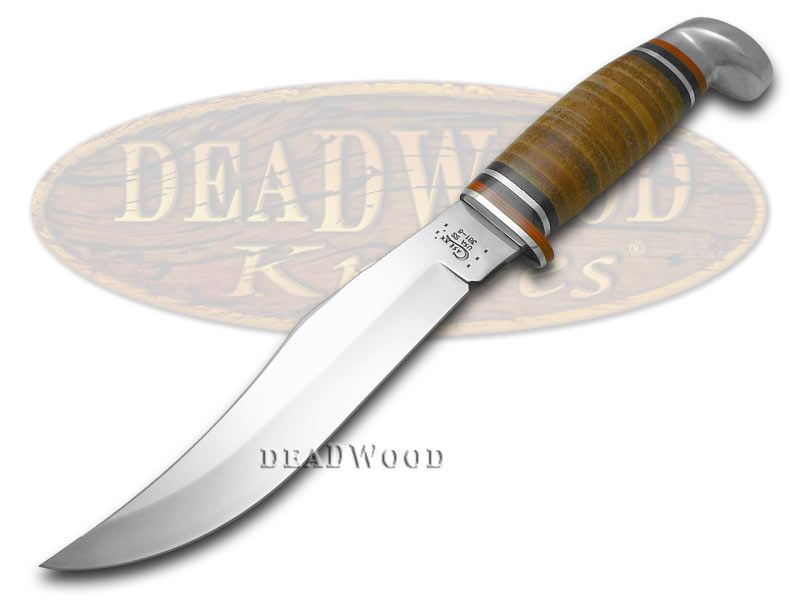 Case Xx Polished Leather 6 Fixed Blade Hunter Stainless Knife Ca386 386
