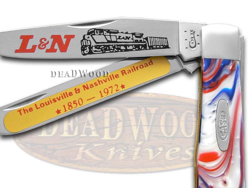 Case XX L&N Railroad Yellow Delrin Trapper Stainless Pocket Knife CAT-LN/Y  - CAT-LN-Y