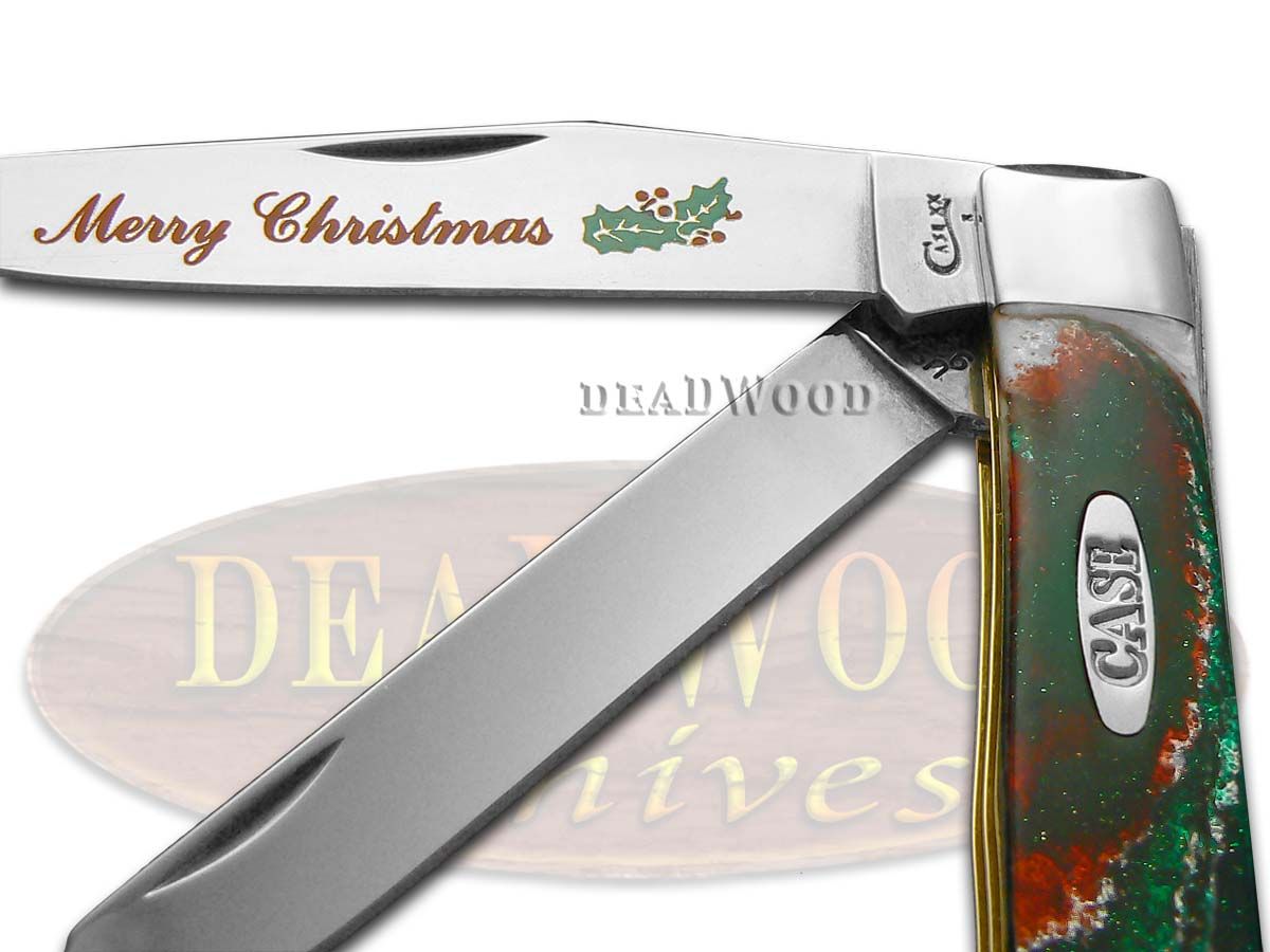 Case 2022 Christmas Trapper Case Xx Merry Christmas Corelon Trapper 1/500 Stainless Pocket Knife -  Mc-Ctr