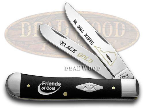 Blackpowder Kitchen様御依頼品 Case XX Collector's Friends of Coal Virginia Black Delrin Trapper