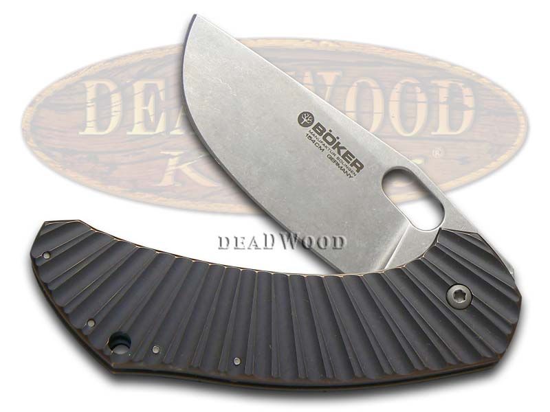 Boker Tree Brand Titanium Anso Aurora Frame lock 154CM Stainless Pocket  Knife 112629 - BO112629 FOLDING