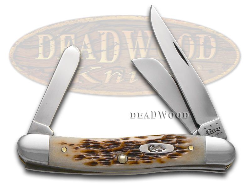 Case XX Amber Bone Medium Stockman Carbon Steel Pocket Knife 00039