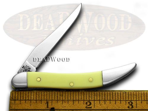 Case XX Yellow Synthetic Toothpick Carbon Steel Pocket Knife 00091