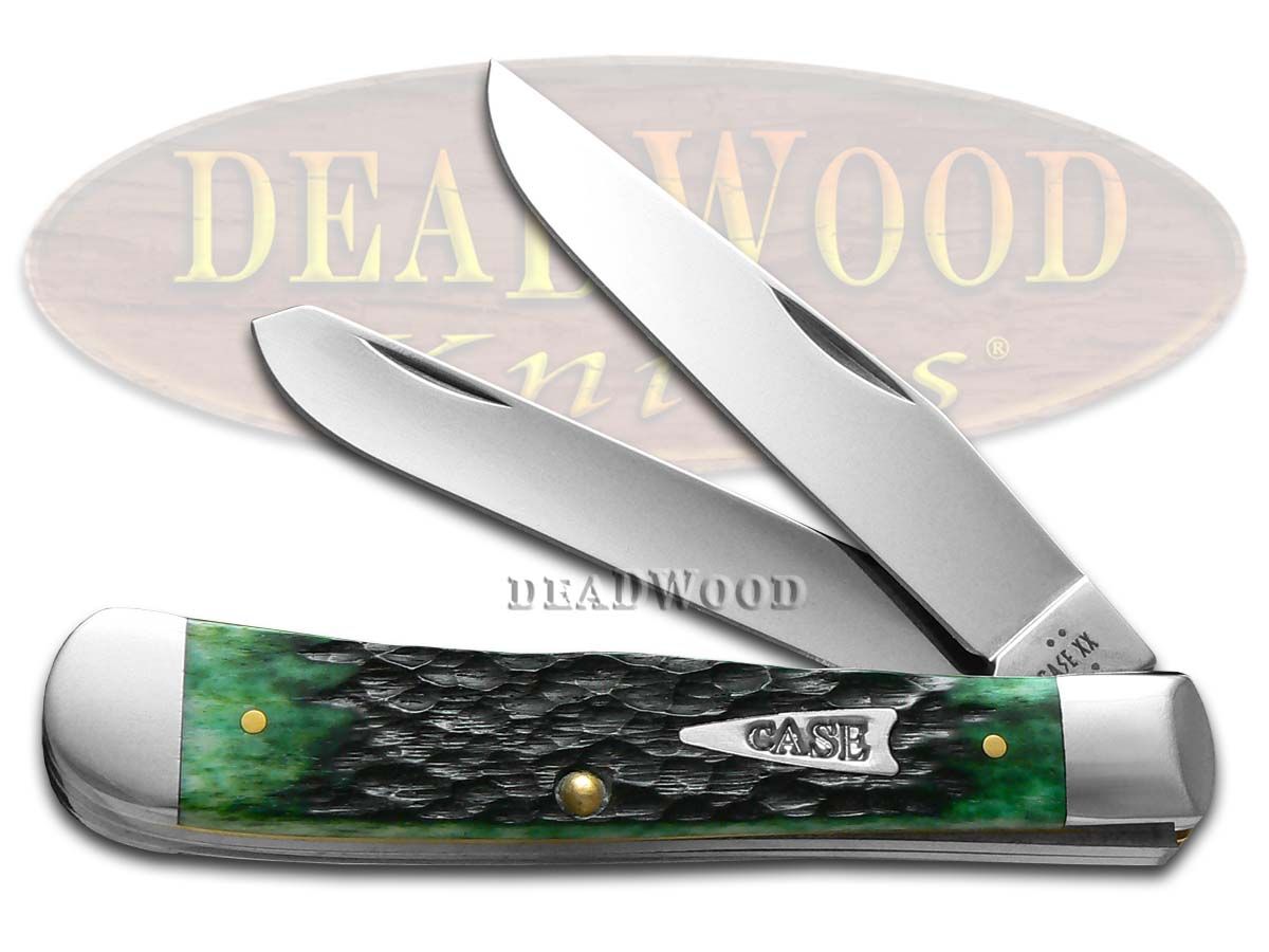Case XX Trapper Jigged Bermuda Green Bone 10858 Stainless Pocket