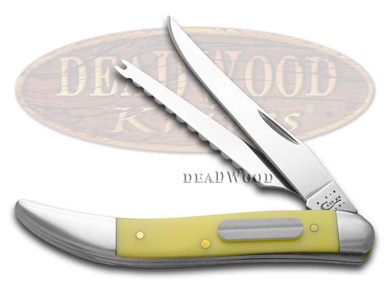 Case XX™ High-visibility Yellow Delrin Fishing Stainless Pocket Knife 00120