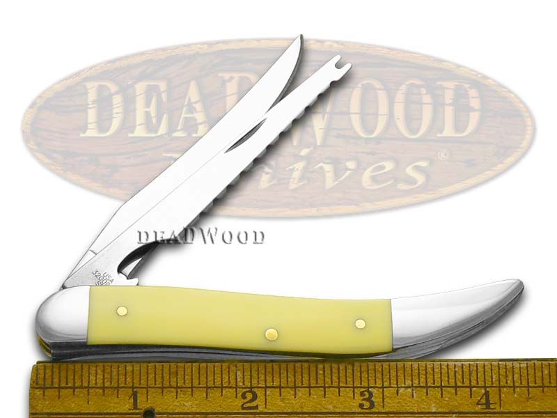 Case XX™ High-visibility Yellow Delrin Fishing Stainless Pocket Knife 00120