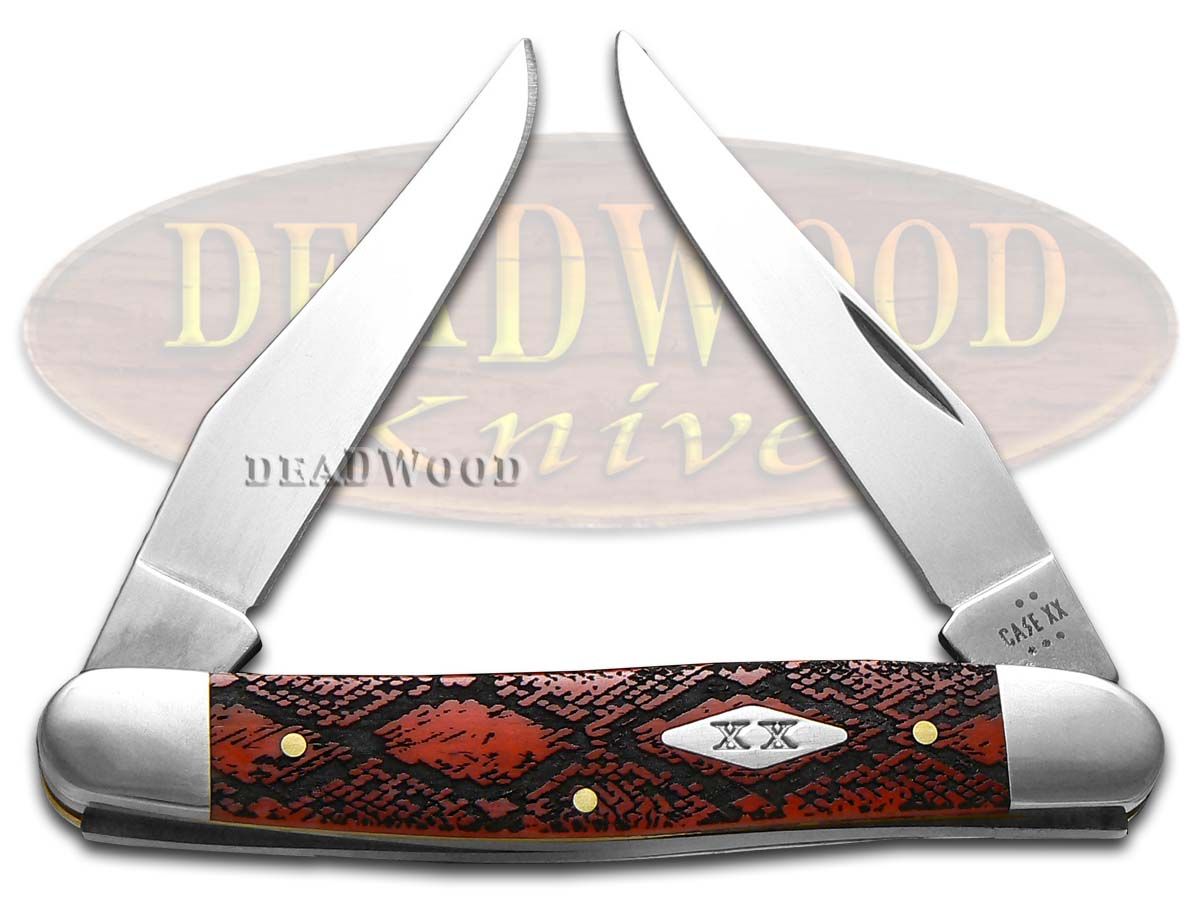 Case XX Muskrat Snake Skin Red Bone 12517SS Stainless 1/500