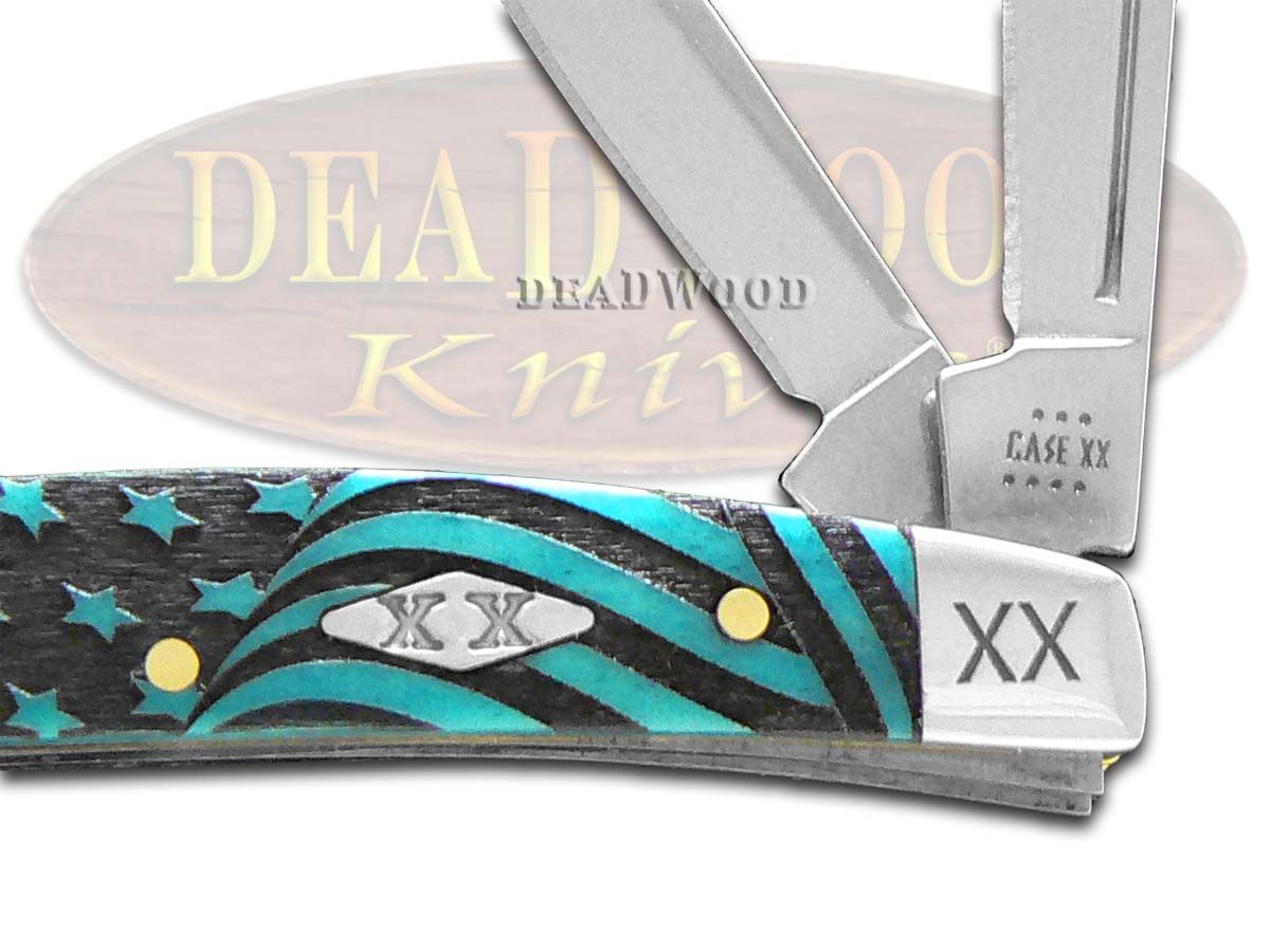 Case XX™ Small Congress U.S. Flag Blue Bone Stainless 1/500 Pocket Knife  12529USF