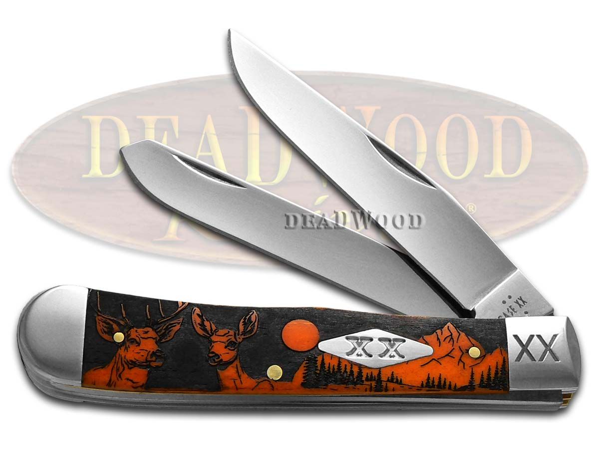 Case XX Trapper The Rut Persimmon Orange Bone 1/500 Pocket Knife