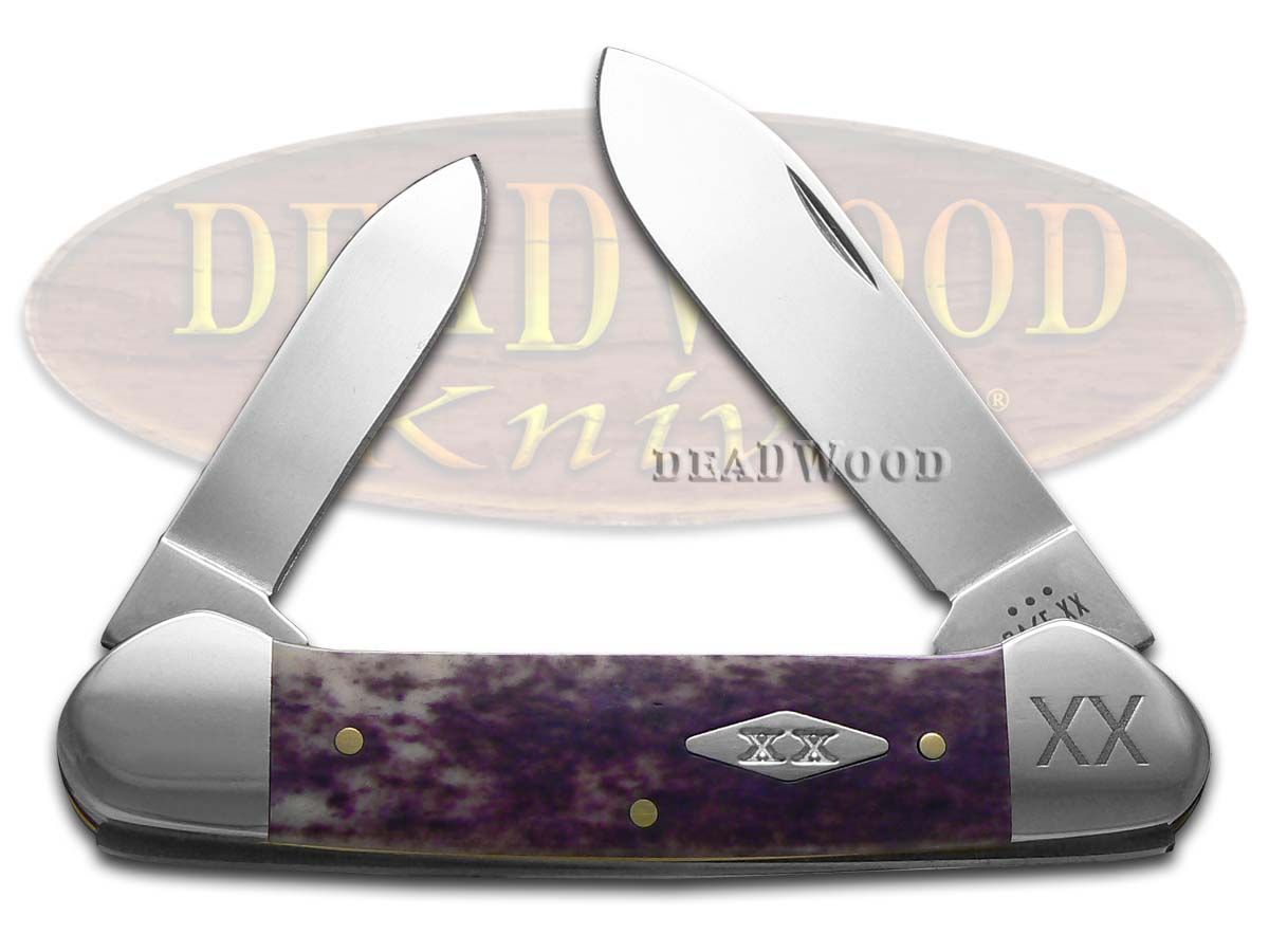 Case XX 1/500 Canoe Purple Bone 12547 Stainless Steel Pocket Knife