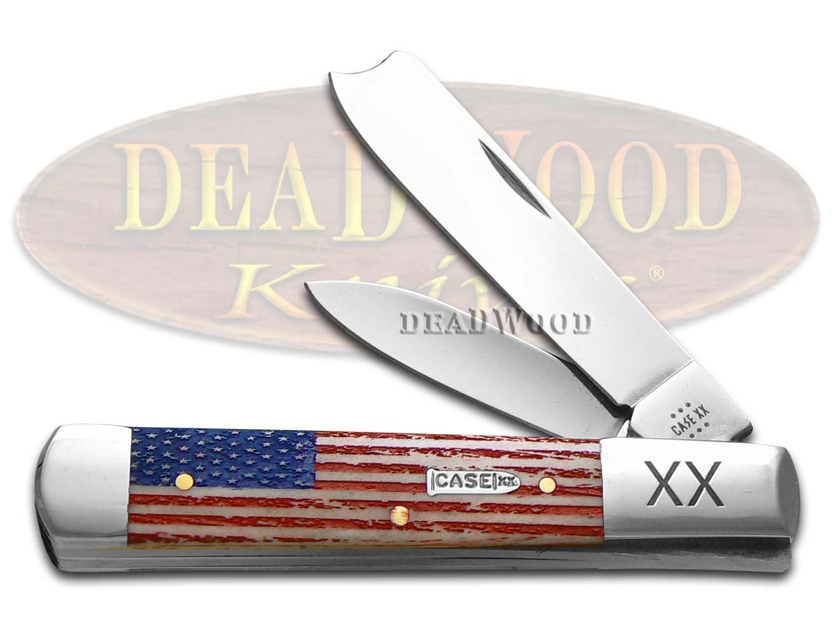 Case xx Razor Jack U.S. Flag Natural Bone 1/500 Stainless Pocket