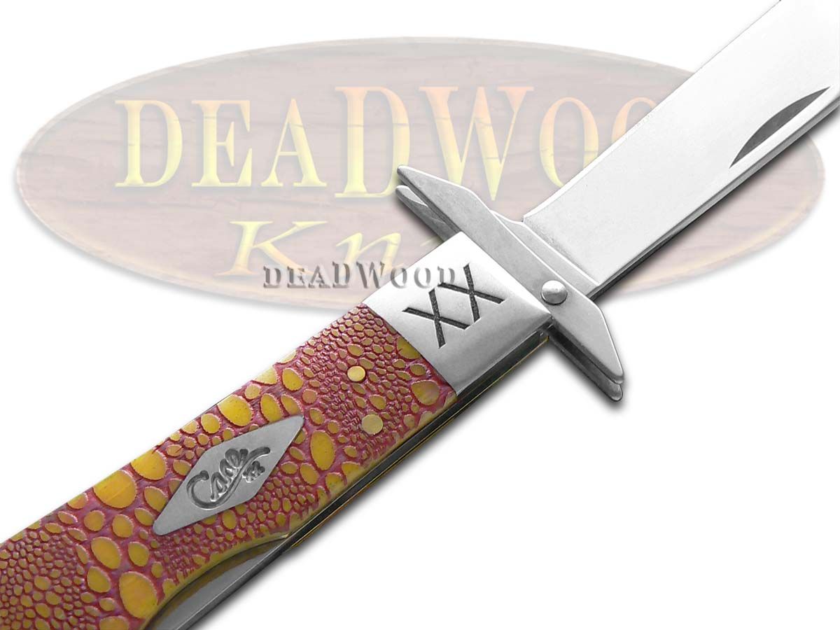 Case XX Cheetah Lizard Skin Yellow Bone 1/500 Stainless Pocket Knife  23083LS - CA23083LS | 23083LS