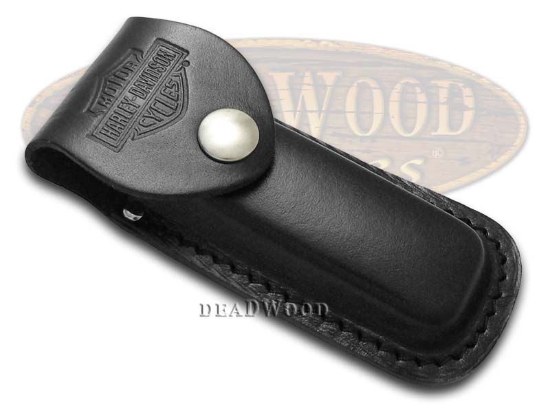 Case XX Harley Davidson Medium Black Leather Belt Sheath for