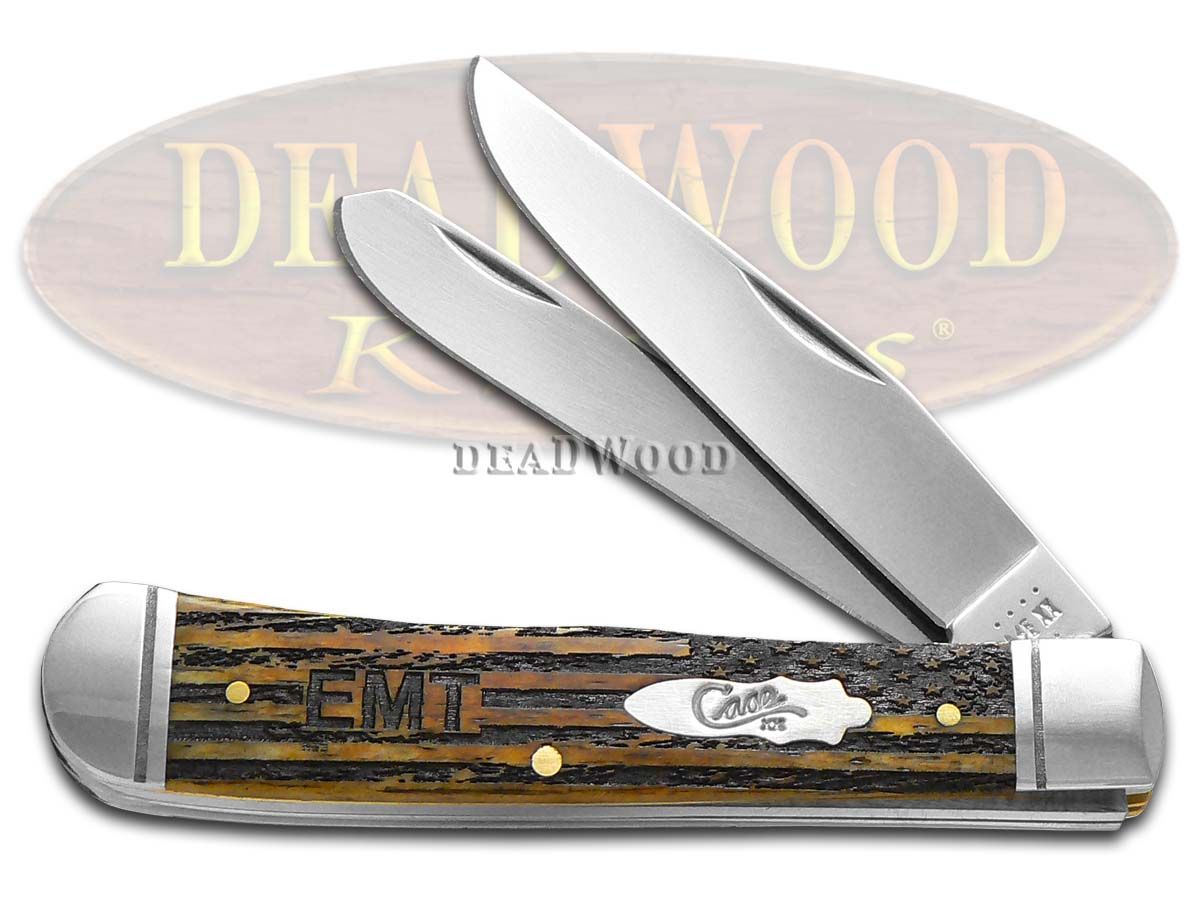Case xx EMT Everyday Heroes Antique Bone Trapper Stainless Pocket