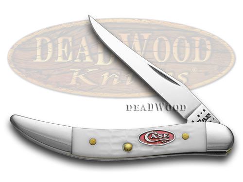 Case XX Jigged White Delrin Toothpick Pocket Knife 60180 - CA60180