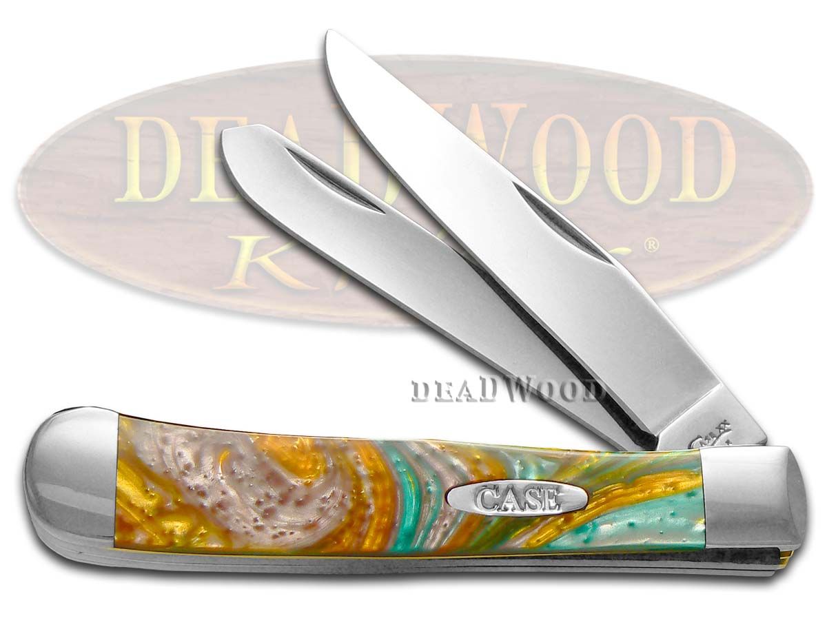 Case XX Abalone Corelon Trapper Stainless Pocket Knife CA6073 AB