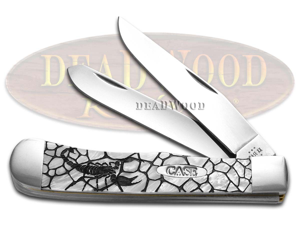 Case XX Trapper Scorpion Heavenly White Pearl Stainless Pocket