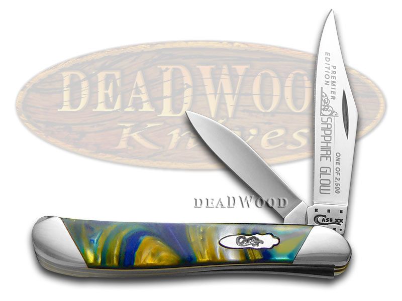 Case XX Slant Series Sapphire Glow Corelon Peanut 1/2500 Stainless