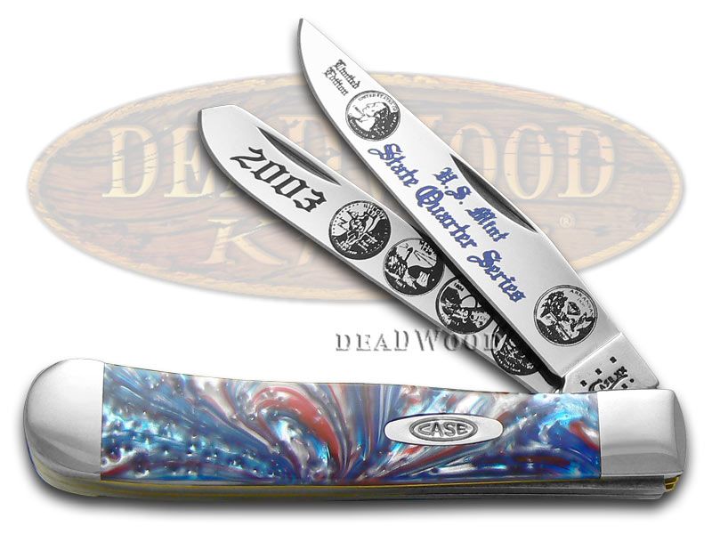 Case XX 2003 State Quarters Series Trapper 1/3000 Stainless Pocket Knife  Set CAT-2003QTRS 