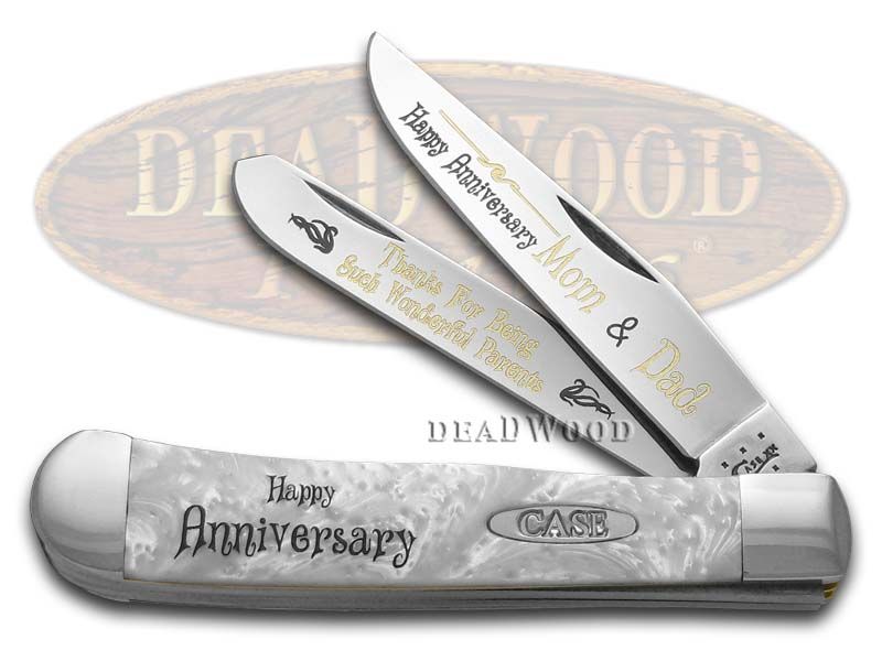 Case XX Happy Anniversary Mom And Dad White Pearl Corelon Trapper