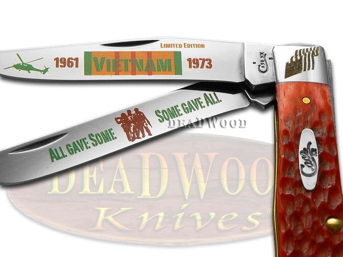 Case xx Knives Trapper Vietnam War Jigged Red Bone 1/3000 Stainless CAT-VIET