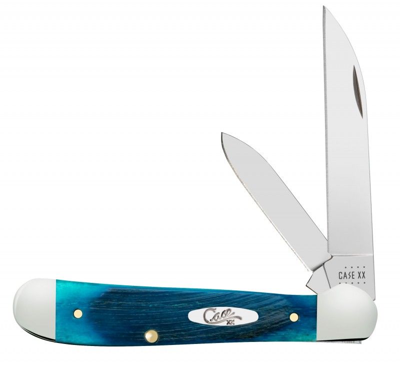 Case XX Sawcut Caribbean Blue Bone Copperhead Stainless Pocket