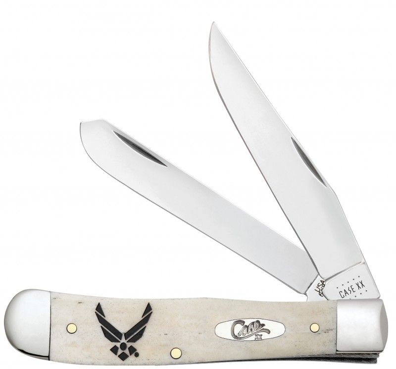 Case XX Air Force Smooth Natural Bone Trapper USAF Stainless