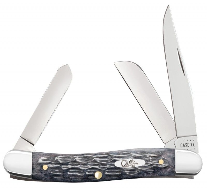 Case XX Pocketworn Crandall Jigged Gray Bone Medium Stockman