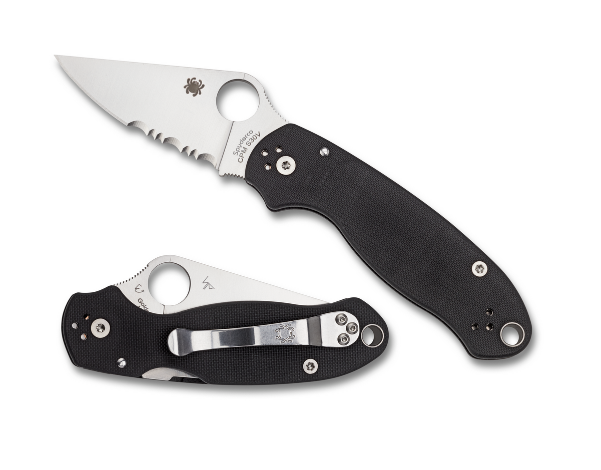 Spyderco Black G-10 Para 3 Compression Lock S30V Stainless Pocket