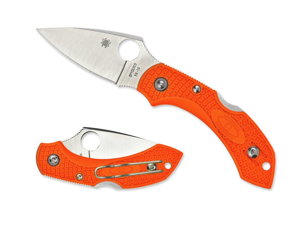 Spyderco Orange Fiberglass Reinforced Nylon Dragonfly 2 Lockback