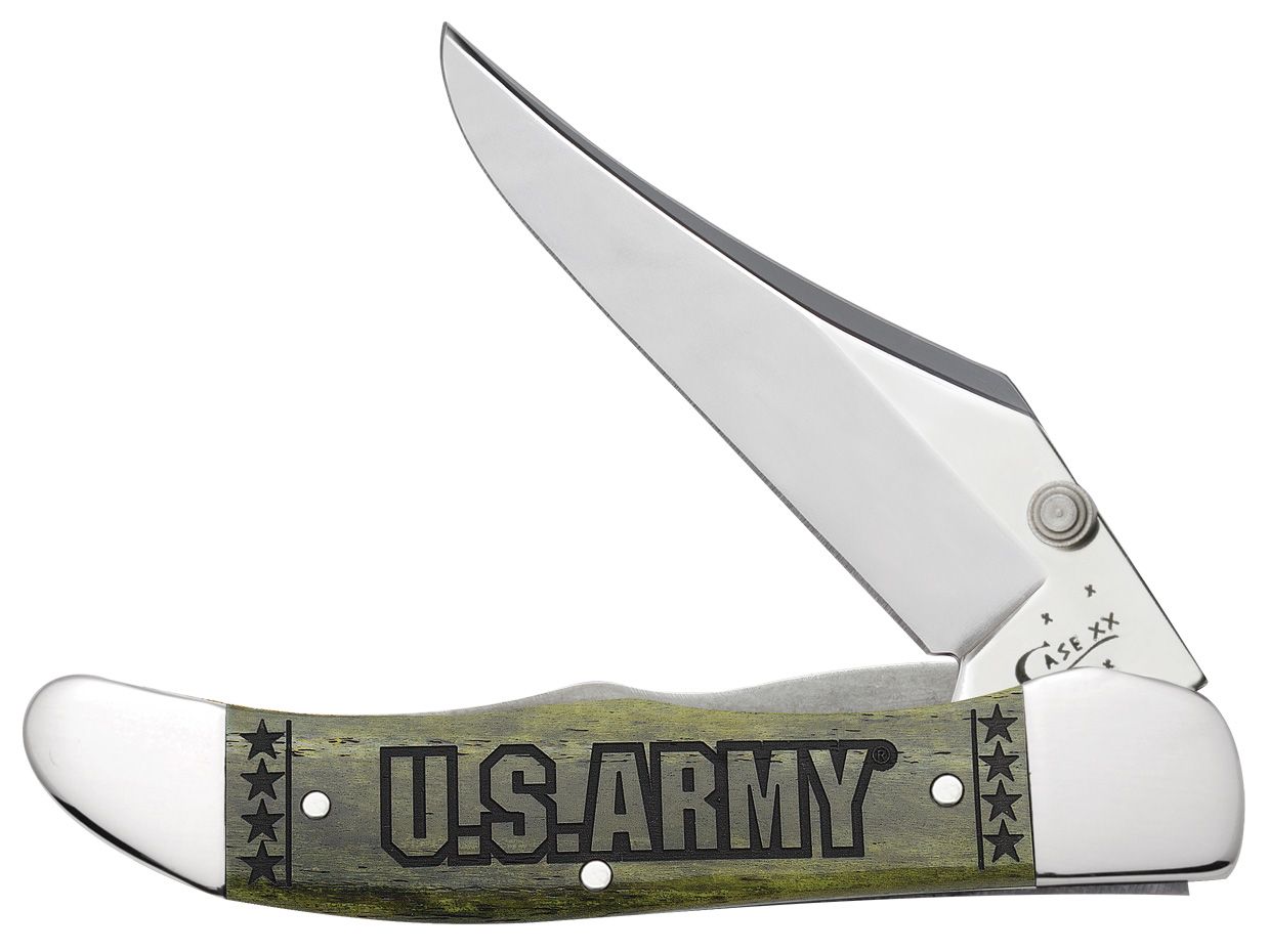 Case XX U.S. Army Smooth Olive Green Bone Mid Folding Hunter