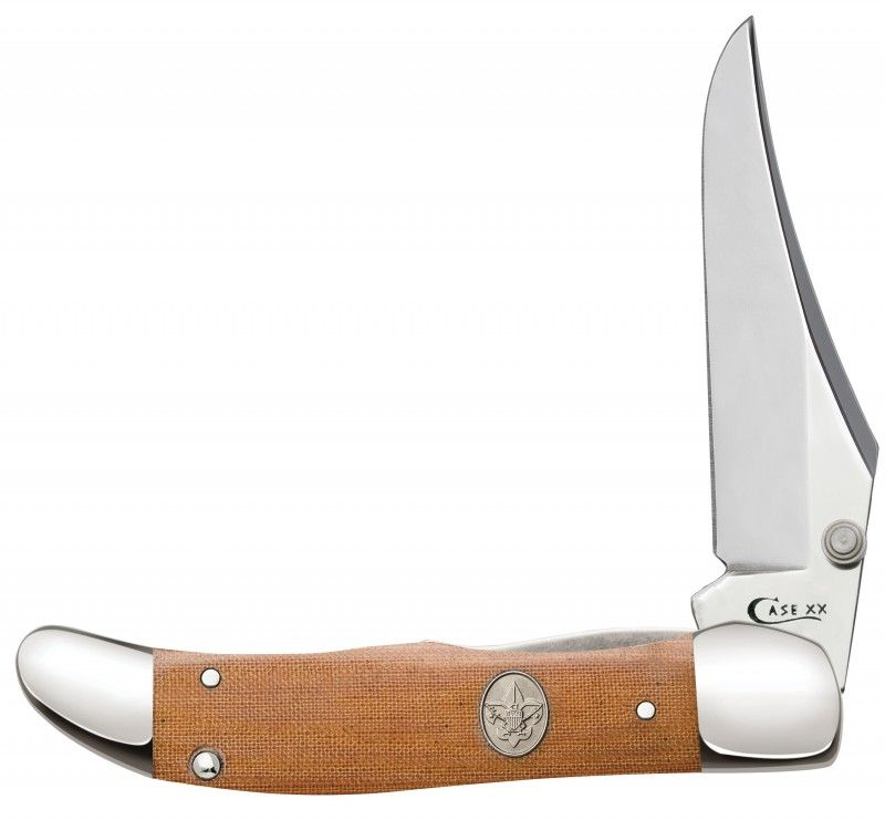 Case XX Boy Scout Brown Canvas Laminate Kickstart Mid Folding
