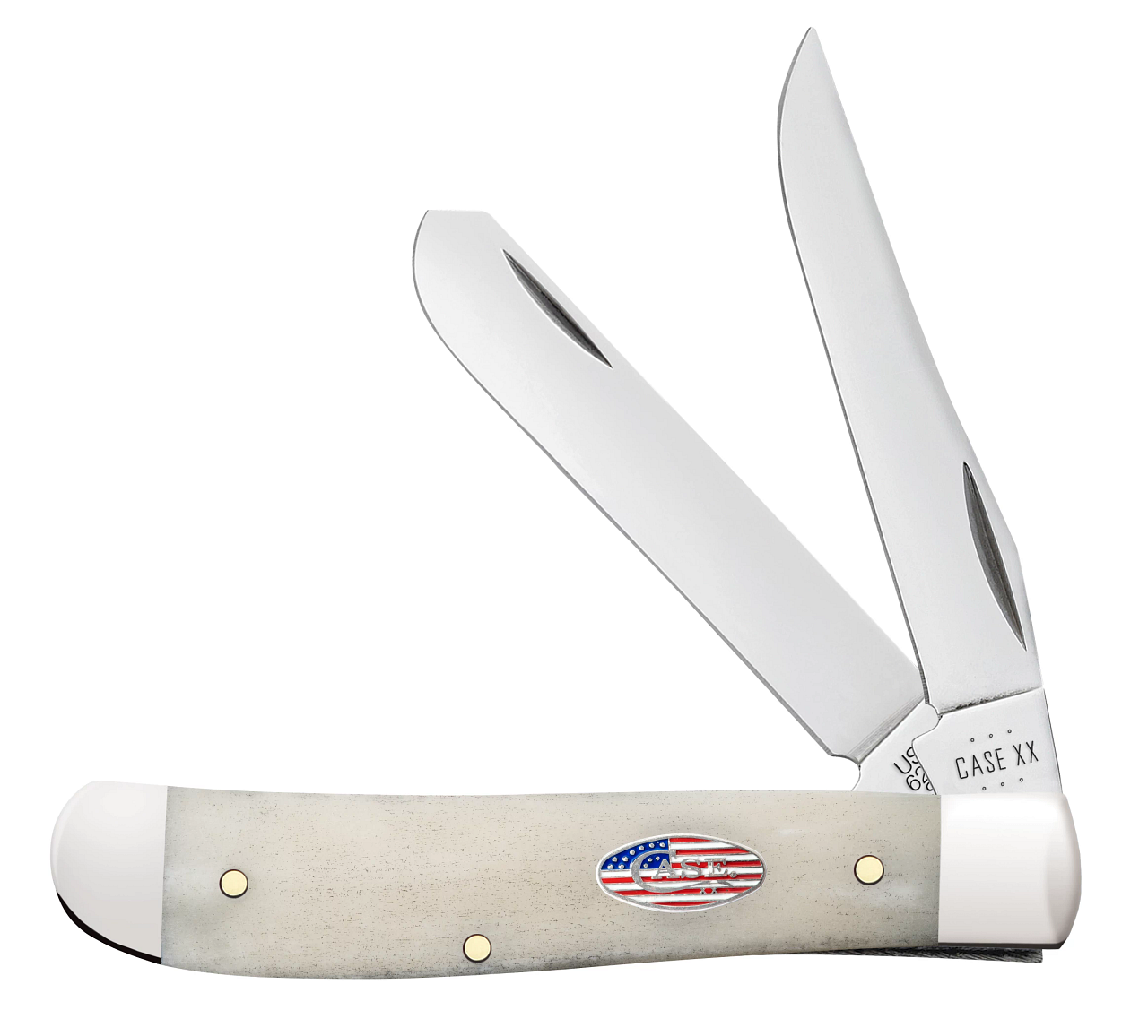 Case xx Mini Trapper Stars & Stripes Natural Bone 14091 Carbon