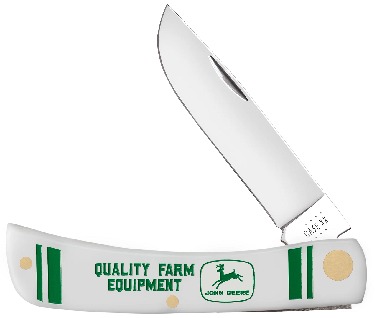 Case xx Sodbuster Jr John Deere White Synthetic 15789 Stainless Pocket  Knife - CA15789 | 15789