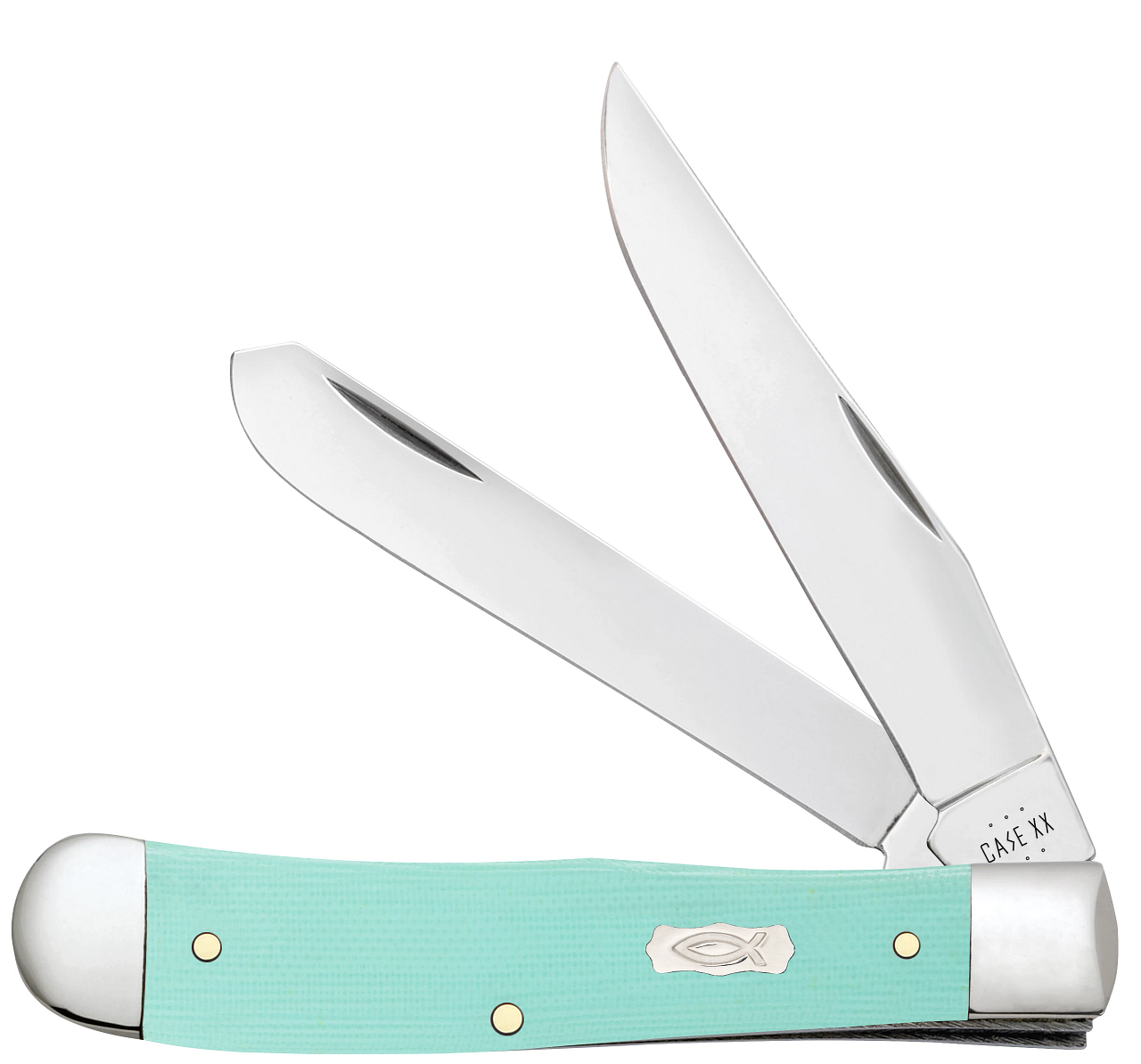 Case XX Trapper Seafoam Green G-10 18100 Stainless Steel Pocket