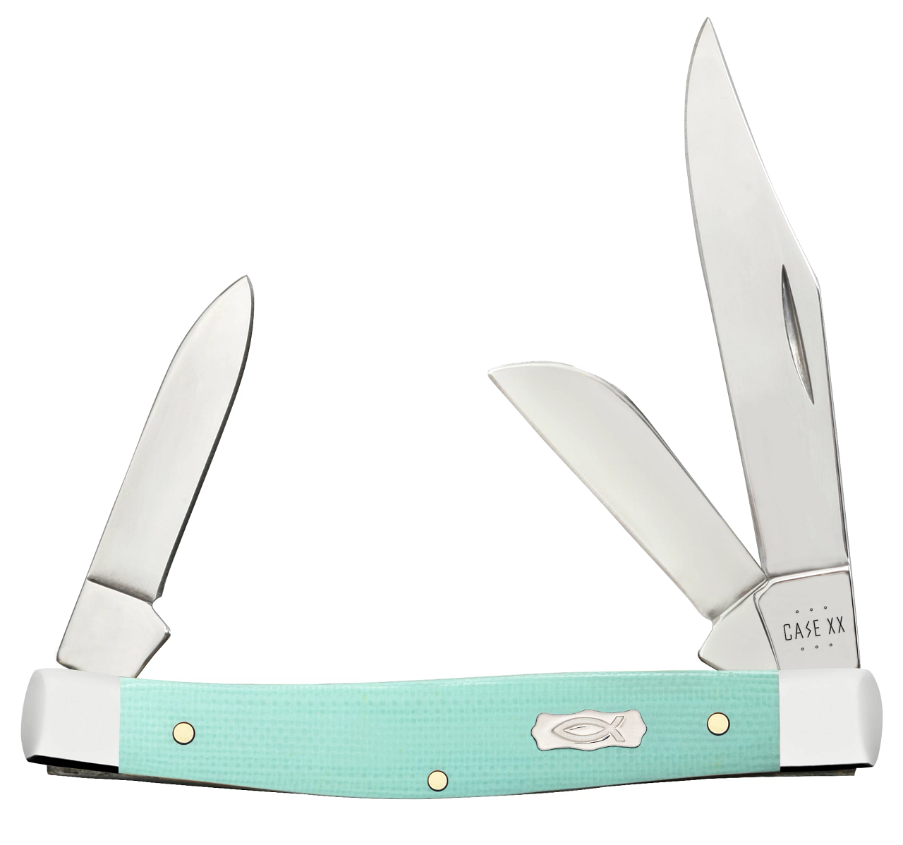 Case XX Medium Stockman Seafoam Green G-10 18102 Stainless Steel