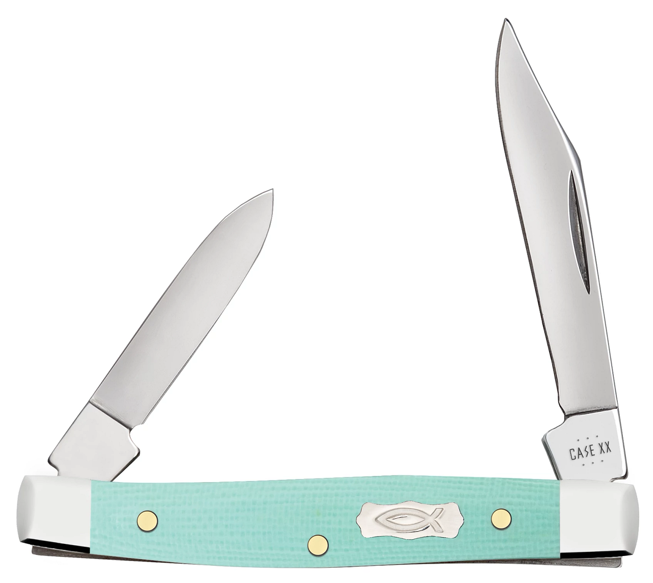 Case XX Small Pen 18104 Seafoam Green G-10 Stainless Pocket Knife