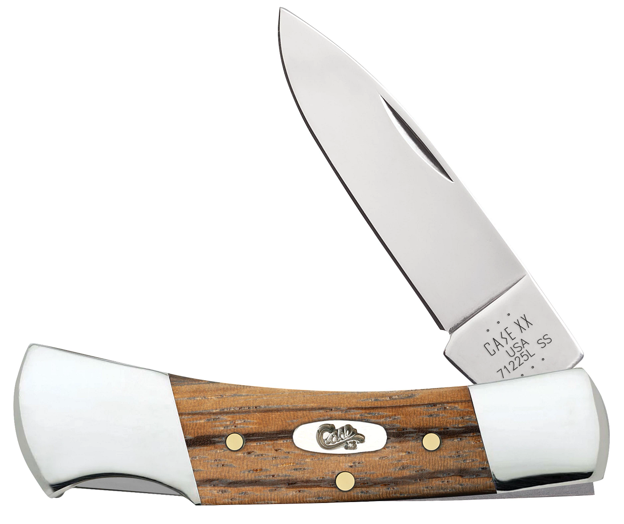 Case xx Lockback Natural Zebra Wood 25147 Stainless Pocket Knife
