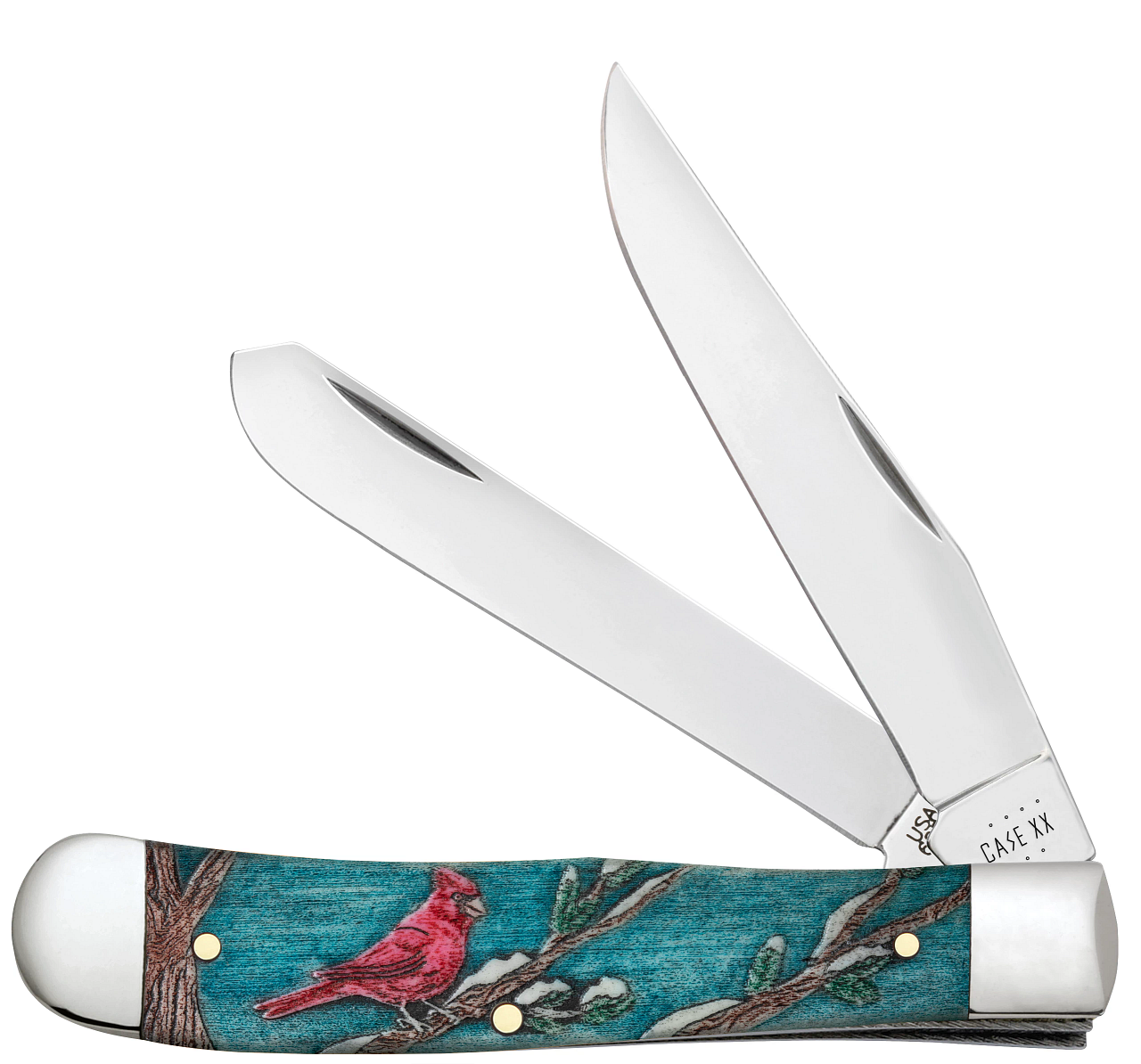 Case xx Cardinal Color-wash Trapper Stainless 39159 Pocket Knife