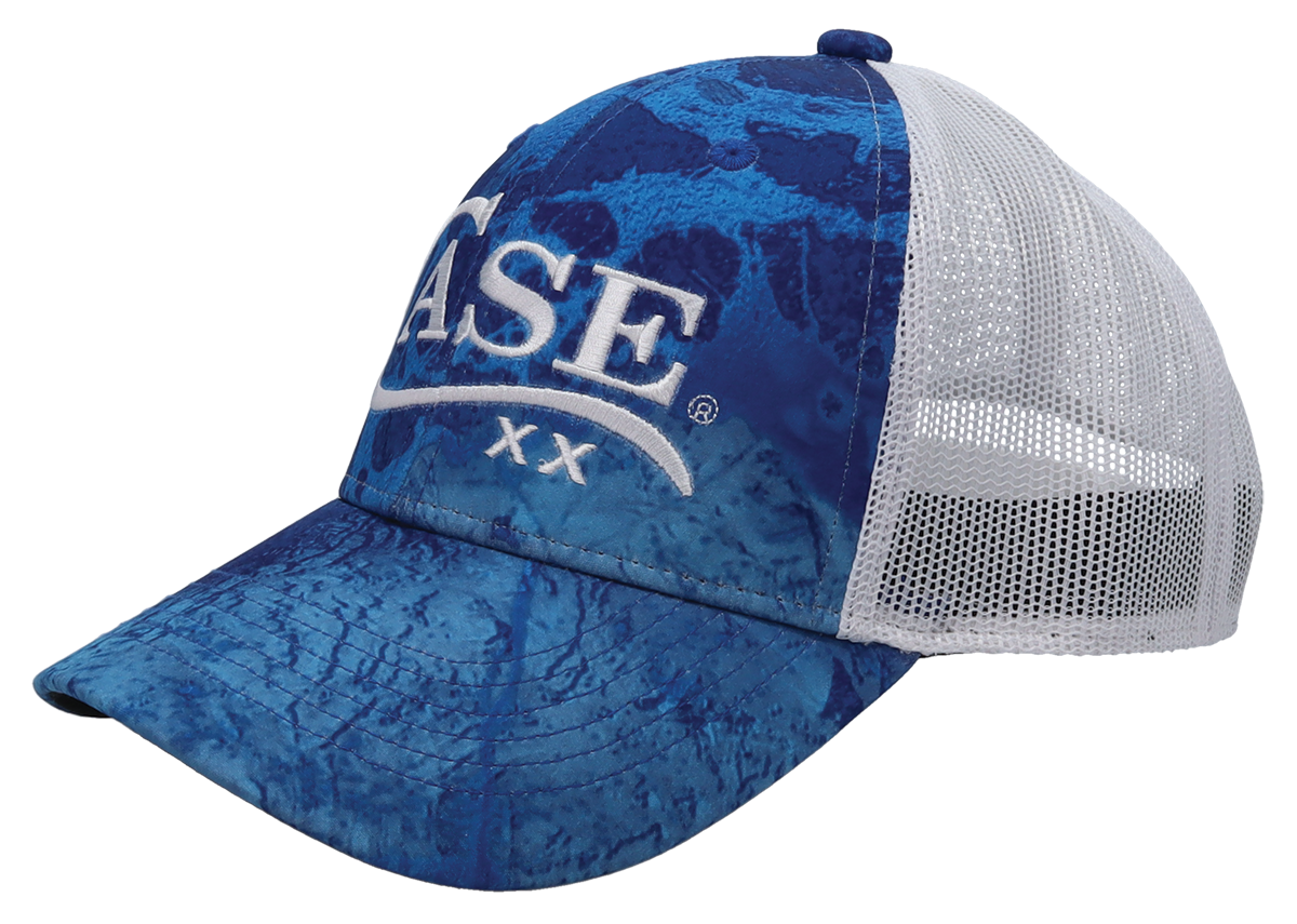 Case XX Logo Realtree Blue Wave White Mesh Ball Cap