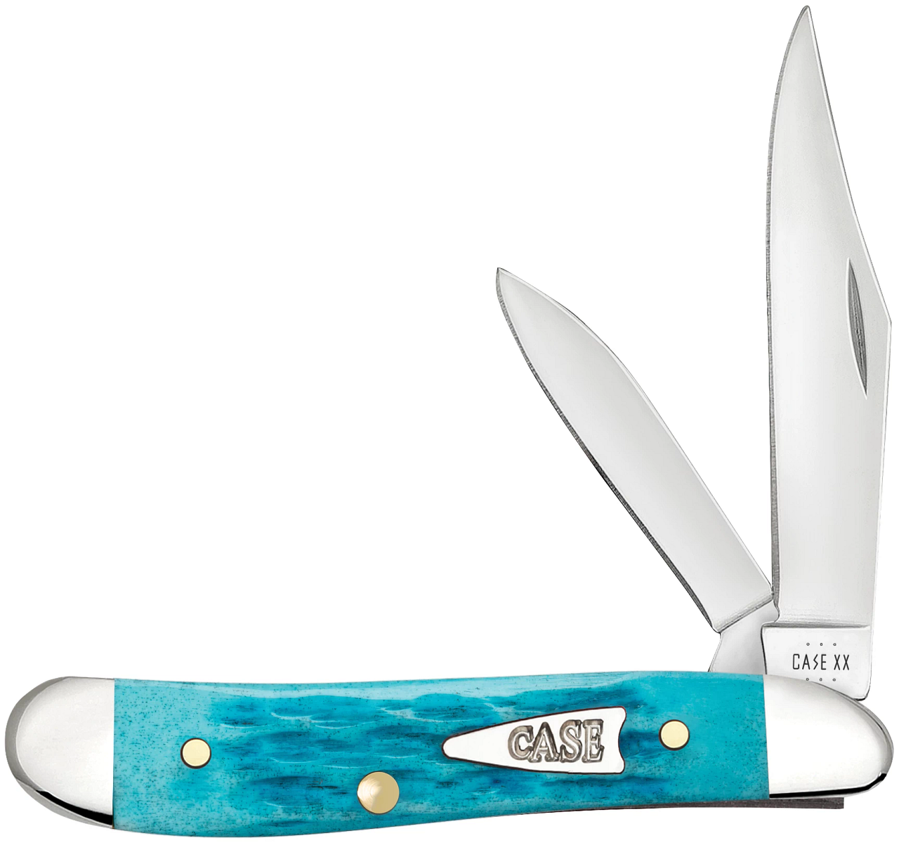 Case xx Peanut Jigged Sky Blue Bone 50644 Stainless Pocket