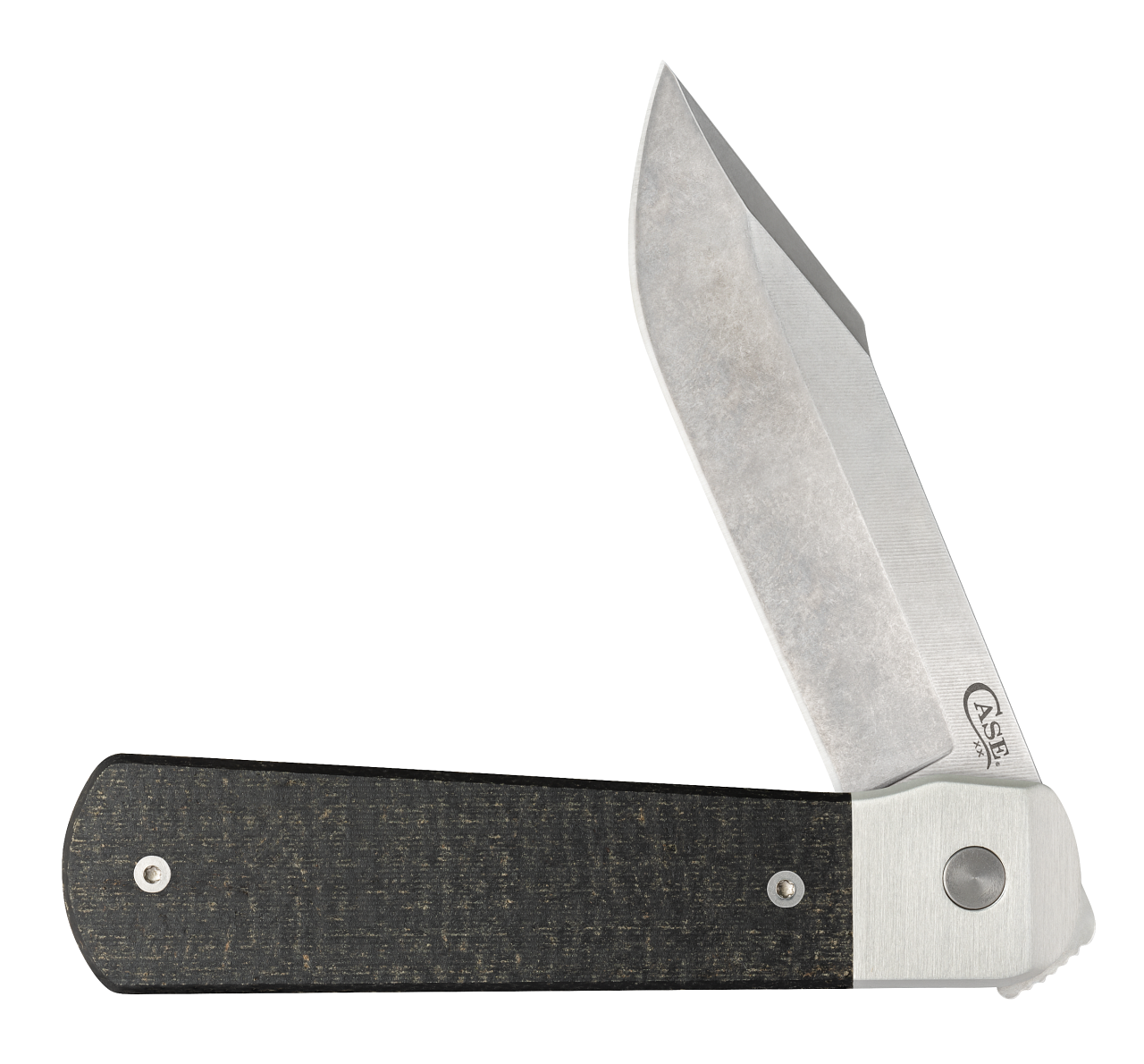 Case XX Longhouse Black Burlap Micarta Stonewash Satin CPM 20CV