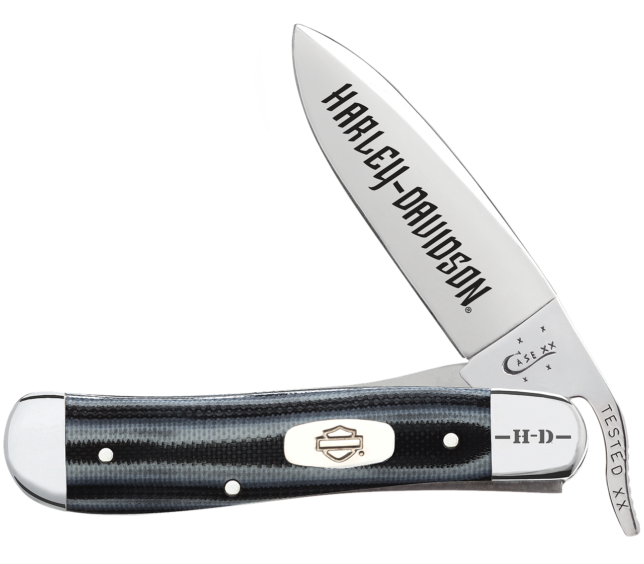 Case XX Harley-Davidson Russlock 52175 Black & Silver G-10