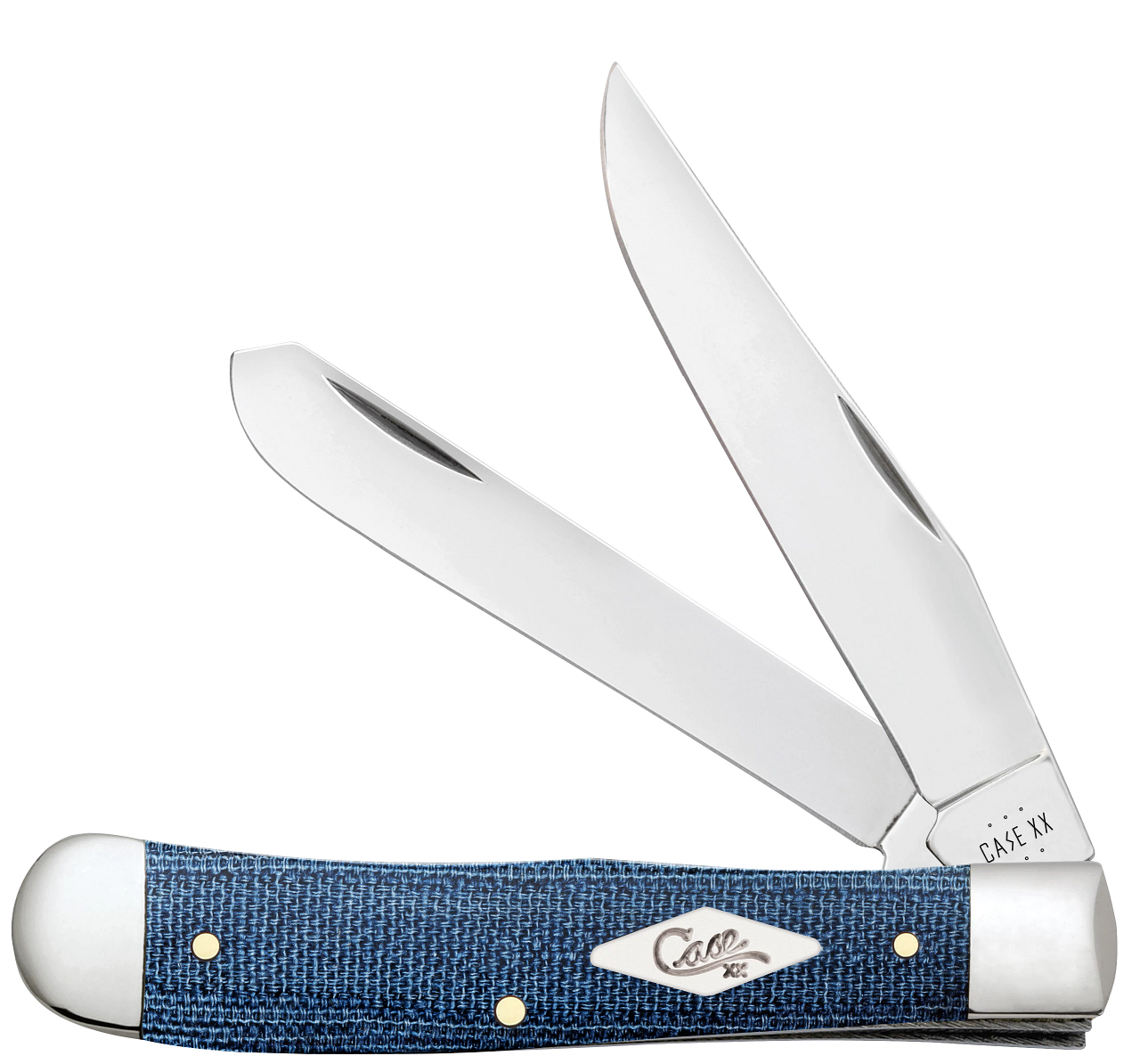 Case xx Trapper Blue Denim Canvas Laminate 60510 Stainless Pocket
