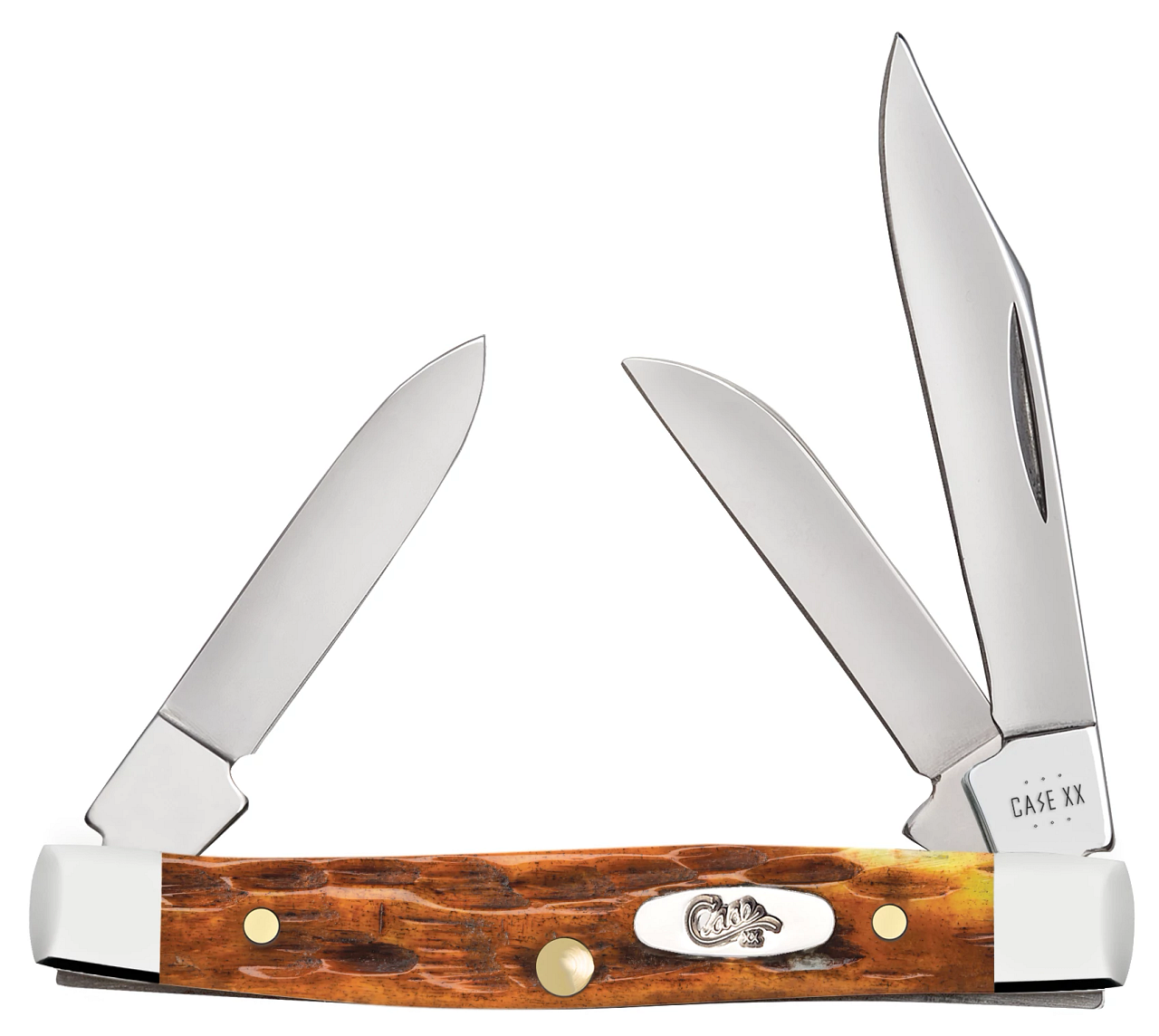 Case xx Small Stockman Jigged Harvest Orange Bone 66695