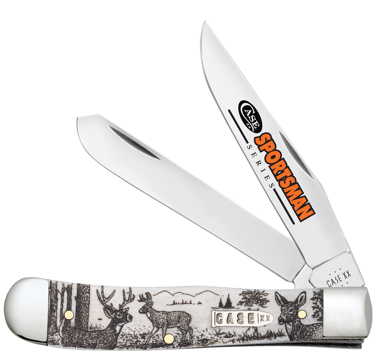 Case xx Trapper Deer Sportsman Natural Bone 81220 Stainless Pocket