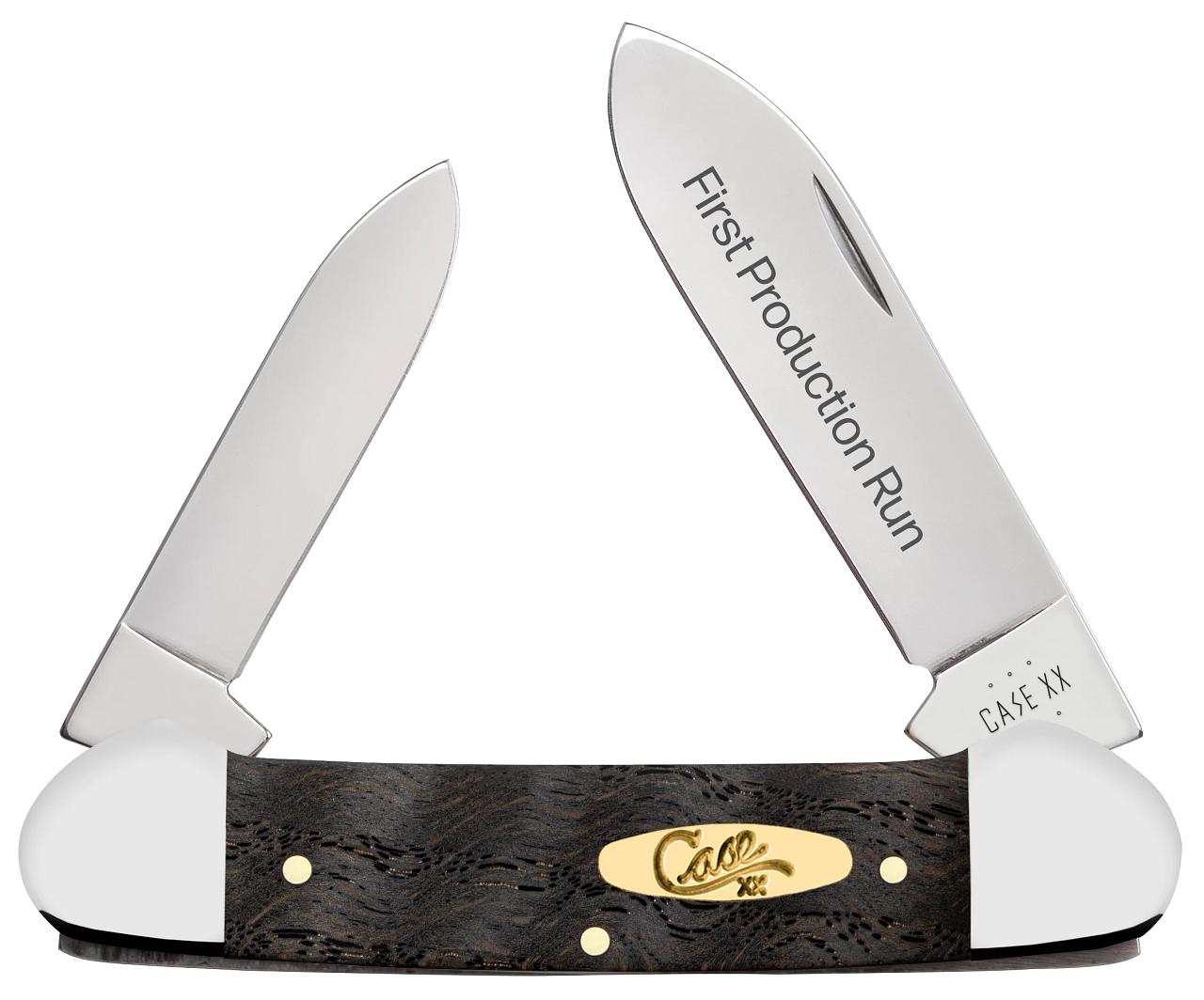 Case XX First Run Canoe Black Curly Oak 94006 Stainless 1/250