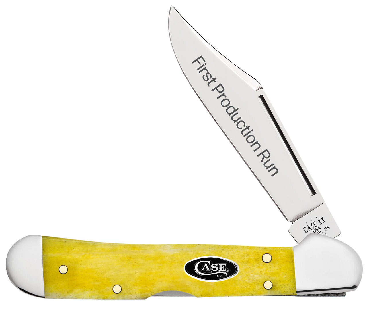 Case XX First Run Mini Copperlock Yellow Bone 94204 Stainless
