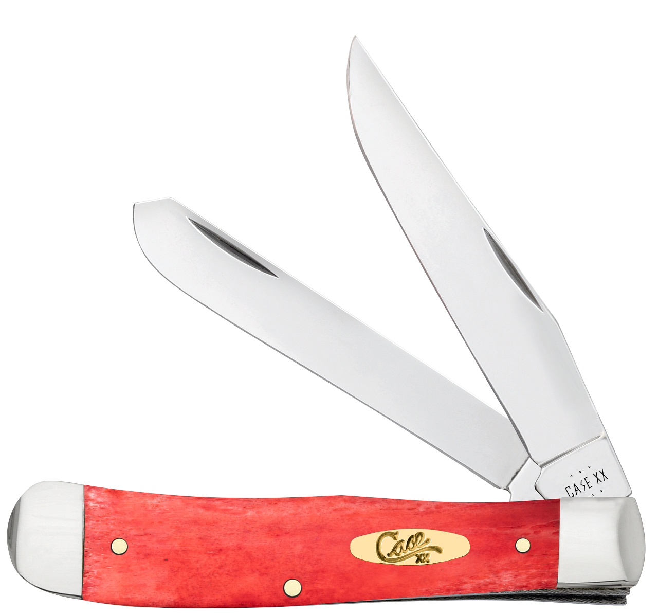 Case XX Trapper Smooth Dark Red Bone 10760 Stainless Steel